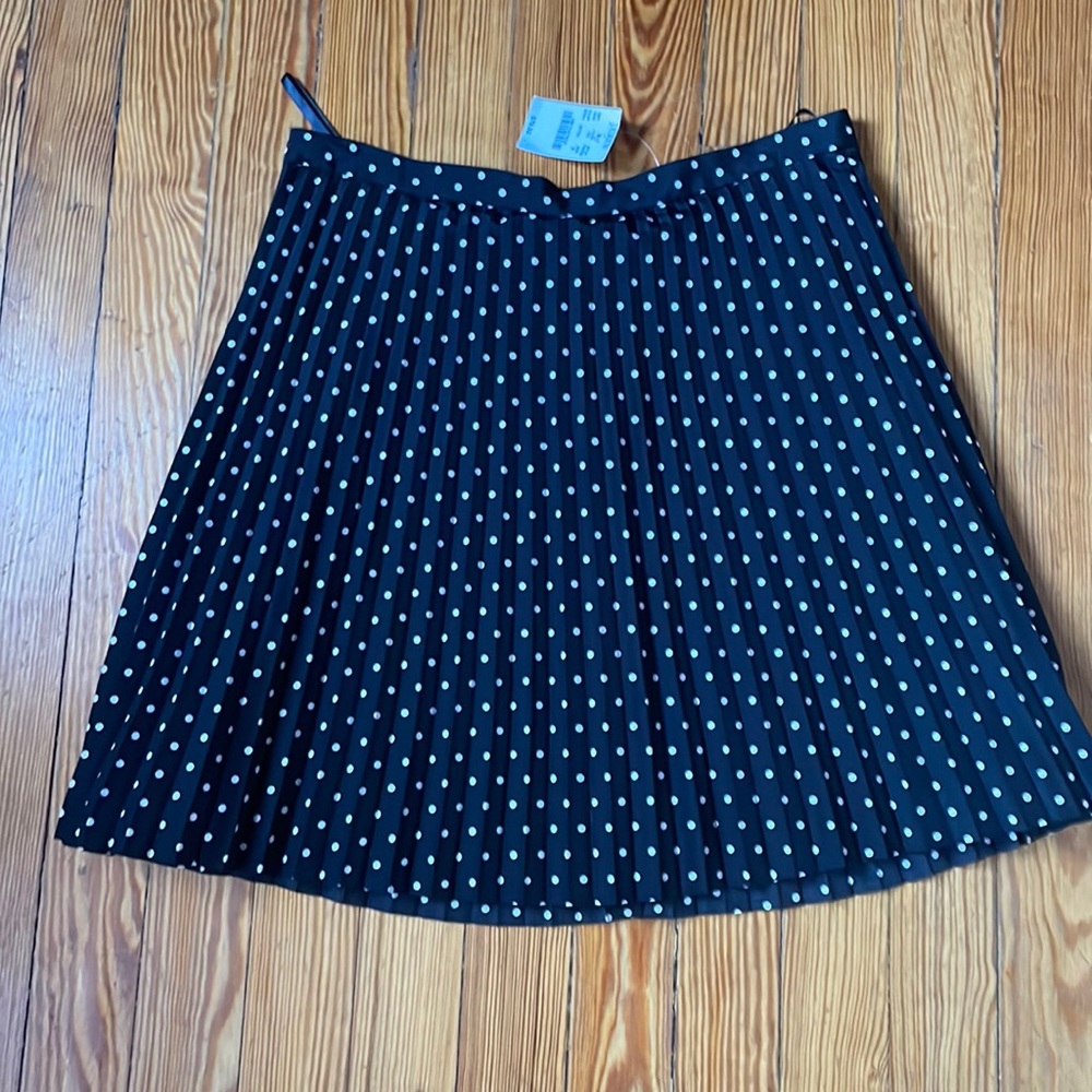 Black, white polka dot skirt